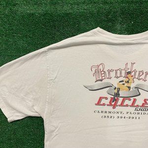 Vintage Y2K Motorcycle Shop Choppers Punk Chrome Biker Tee